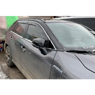 Window deflectors with chrome trim (4 pcs, HIC) photo 2