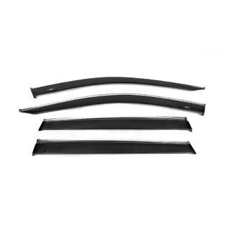 Window deflectors with chrome trim (4 pcs, HIC) photo 4
