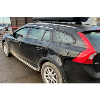 Window visors with chrome trim (4 pcs, HIC) Volvo V60 2011-2018 photo 2