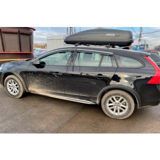 Window visors with chrome trim (4 pcs, HIC) Volvo V60 2011-2018 photo 3