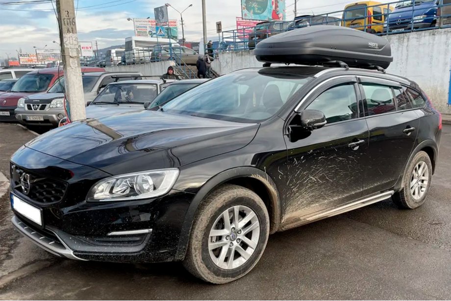 Volvo V60 2011-2018 Window visors with chrome trim (4 pcs, HIC) Image