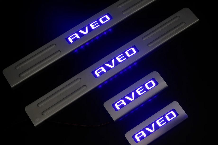 Chevrolet Aveo T300 2011-2020 Door Sill Protectors Libao (4 pcs, Stainless Steel) Image