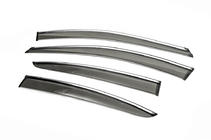Chevrolet Cruze 2009–2015 Window Deflectors with Chrome Trim SD (4 pcs, ABM) photo 3