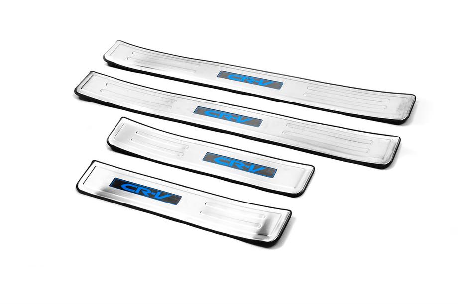 Honda CRV 2012-2016 Libao LED Door Sill Plates (4 pcs, Stainless Steel) Image