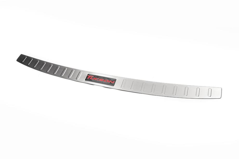 Hyundai Tucson TL 2016-2021 Rear bumper protector Libao 2016-2018 stainless steel Image