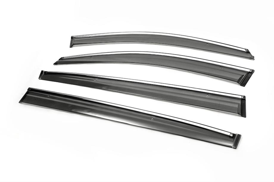Kia Sportage 2010-2015 Chrome Window Deflectors (4 pcs, Libao) Image
