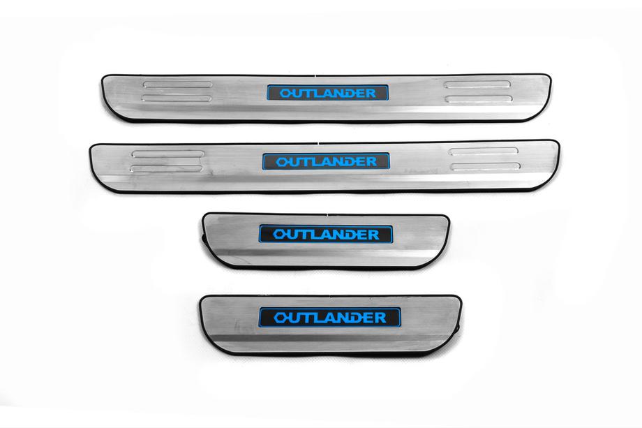 Mitsubishi Outlander 2012-2021 Door Sill Covers Libao (4pcs, Stainless Steel) Photo 1