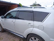 Mitsubishi Outlander 2012-2021 Chrome Window Deflectors (4 pcs, Libao) photo 1