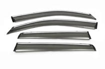 Mitsubishi Outlander 2012-2021 Chrome Window Deflectors (4 pcs, Libao) photo 2