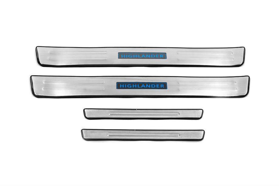 Toyota Highlander 2008-2013 Libao LED Door Sill Plates (4 pcs, Stainless Steel) Photo 2