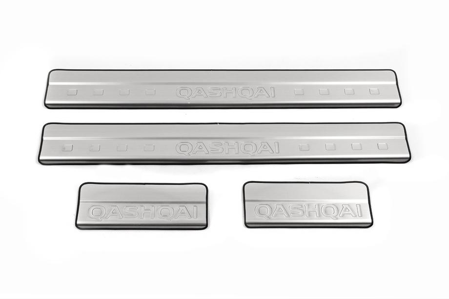 Nissan Qashqai 2010-2014 Door Sill Protectors Libao (4 pcs, Stainless Steel) Photo 1