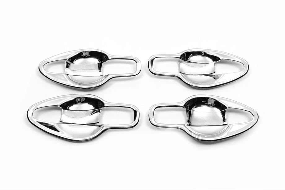 Nissan Qashqai 2014-2021 Chrome Handle Bowl Covers Libao (4 pcs, plastic) Image