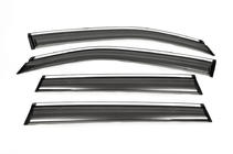 Subaru Forester 2013-2018 Window Deflectors with Chrome (4 pcs, Aomis) photo 2