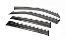 Subaru Forester 2013-2018 Window Deflectors with Chrome (4 pcs, Aomis) photo 3