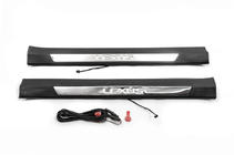 Lexus NX 2014-2021 Illuminated door sill protectors (2 pcs, plastic) photo 1
