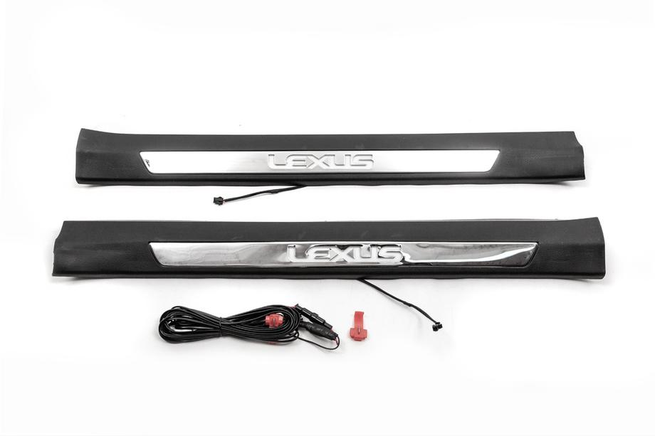 Lexus NX 2014-2021 Illuminated door sill protectors (2 pcs, plastic) Image