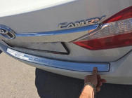Toyota Camry 2011–2017 Rear Bumper Protector Libao Stainless Steel photo 1