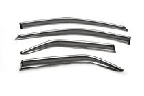 Toyota Camry 2011–2017 Window deflectors with chrome trim (4 pcs, Libao) photo 1