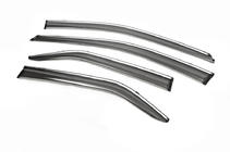 Toyota Camry 2011–2017 Window deflectors with chrome trim (4 pcs, Libao) photo 2