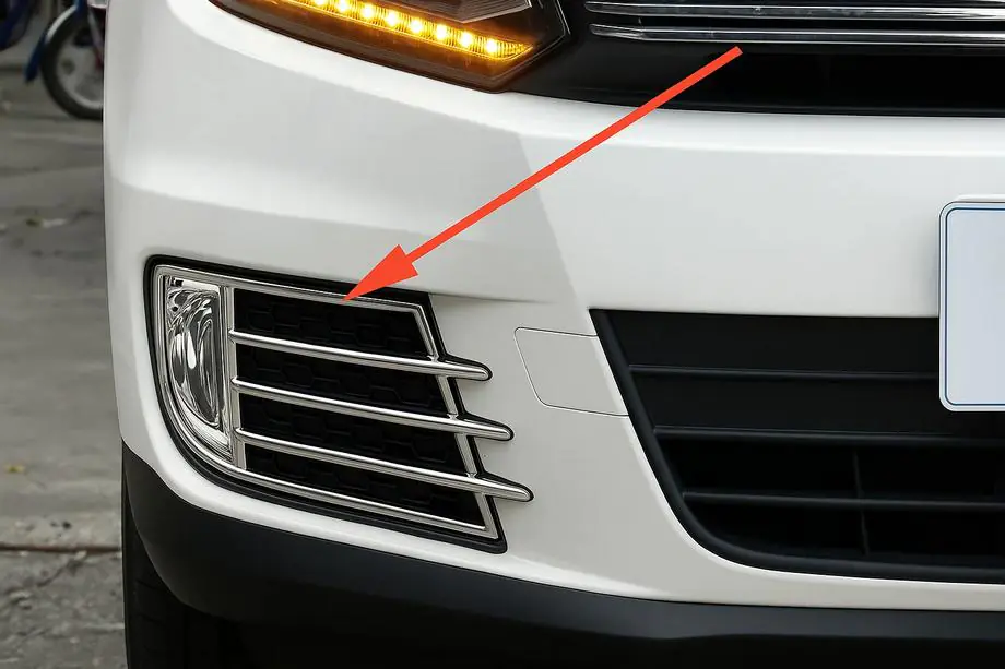 Volkswagen Tiguan 2007-2016 Chrome Fog Light Covers Libao 2011-2016 for Aziat (2 pcs, plastic) Image
