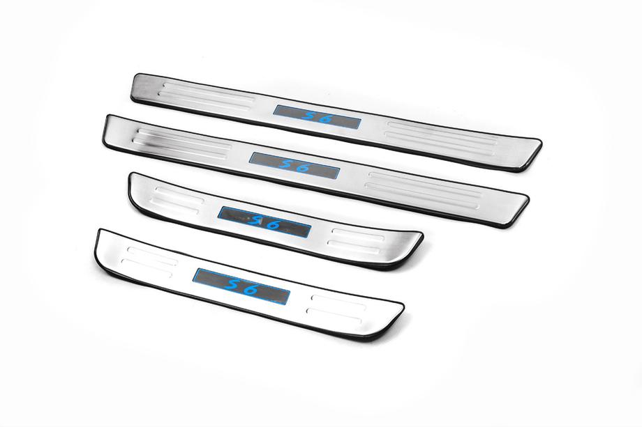 BYD S6 2010-2016 Libao LED Door Sill Plates (4 pcs, Stainless Steel) Image