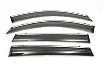 Chery Tiggo 5 2013- Chrome Window Deflectors (4 pcs, Libao) photo 1