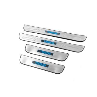 Libao LED Door Sill Plates (4 pcs, Stainless Steel) Chery Tiggo 5 2013- photo 1