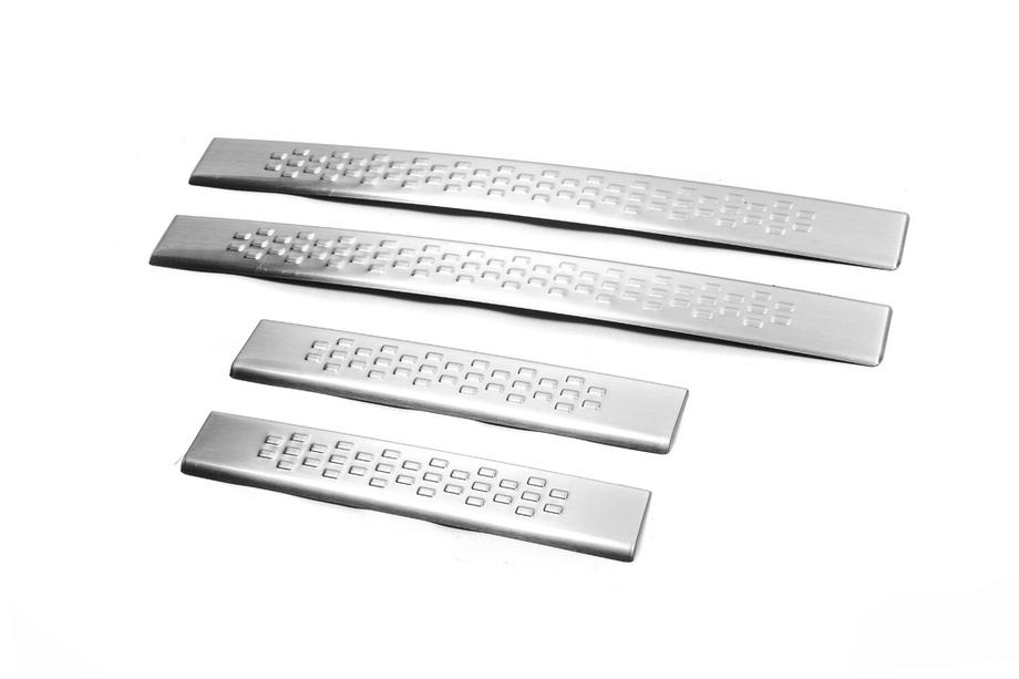 Geely Emgrand X7 2011- Door Sill Protectors Libao (4 pcs, Stainless Steel) Image