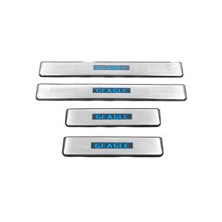 Libao LED Door Sill Plates (4 pcs, Stainless Steel) Geely Emgrand X7 2011- photo 2