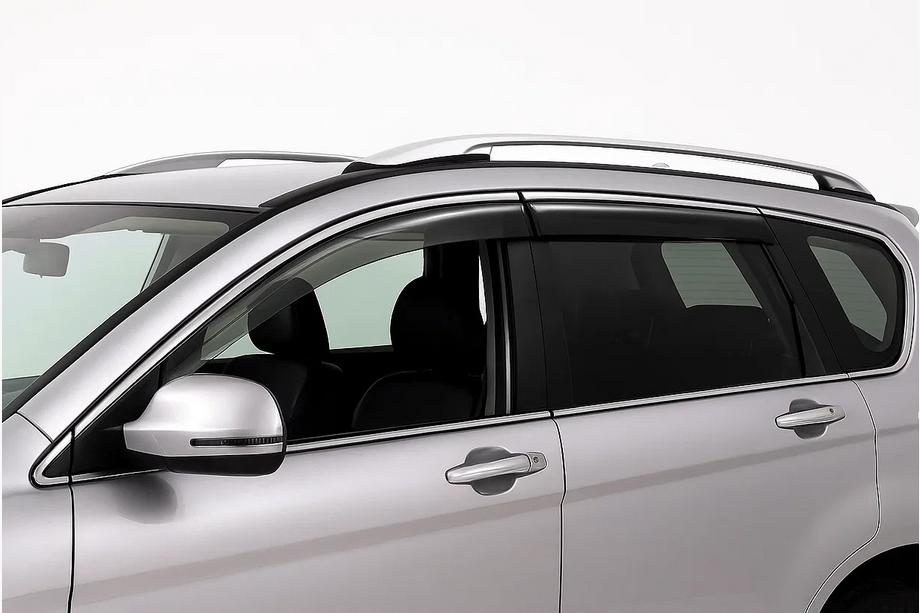 GreatWall Haval H6 2011- Window Deflectors with Chrome Trim 2012-2016 (4 pcs, Libao) Photo 5