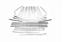 Toyota Land Cruiser Prado 150 2009-2023 Full Window Trim Chrome Set photo 4