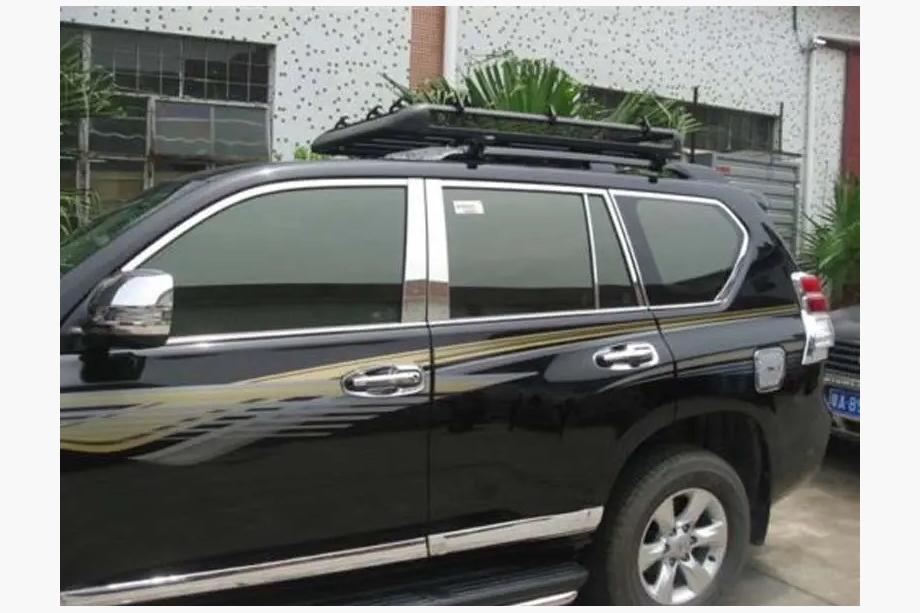 Toyota Land Cruiser Prado 150 2009-2023 Full Window Trim Chrome Set Image