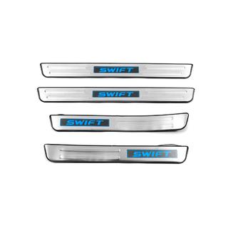 Libao LED Door Sill Plates (4 pcs, Stainless Steel) Suzuki Swift 2010-2017 photo 1