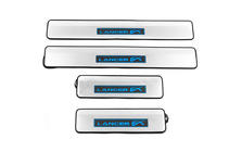 Mitsubishi Lancer X 2008- Door Sill Protectors (Libao Led, 4 pcs, Stainless Steel) photo 1