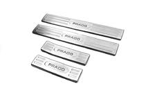 Toyota Land Cruiser Prado 150 2009-2023 Interior door sill protectors V1 (4 pcs, stainless steel) photo 2