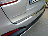 Kia Sorento III UM 2014-2020 Rear bumper protector stainless steel photo 1