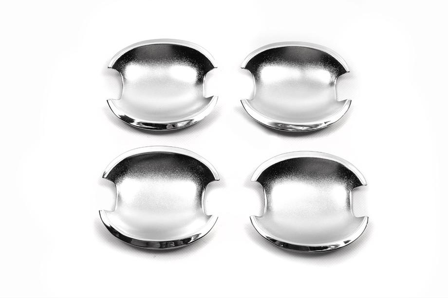 Skoda Octavia II A5 2010-2013 Chrome Handle Bowl Covers Libao (4 pcs, plastic) Image