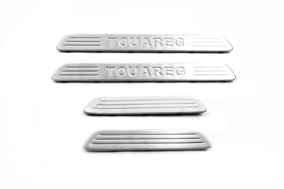 Volkswagen Touareg 2010-2018 Insert trims for OEM door sills (4 pcs) Image