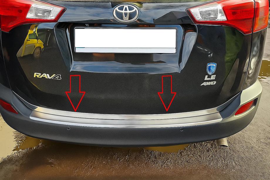 Toyota Rav 4 2013-2018 Trunk trim Libao V1 (2013-2016, stainless steel) Image