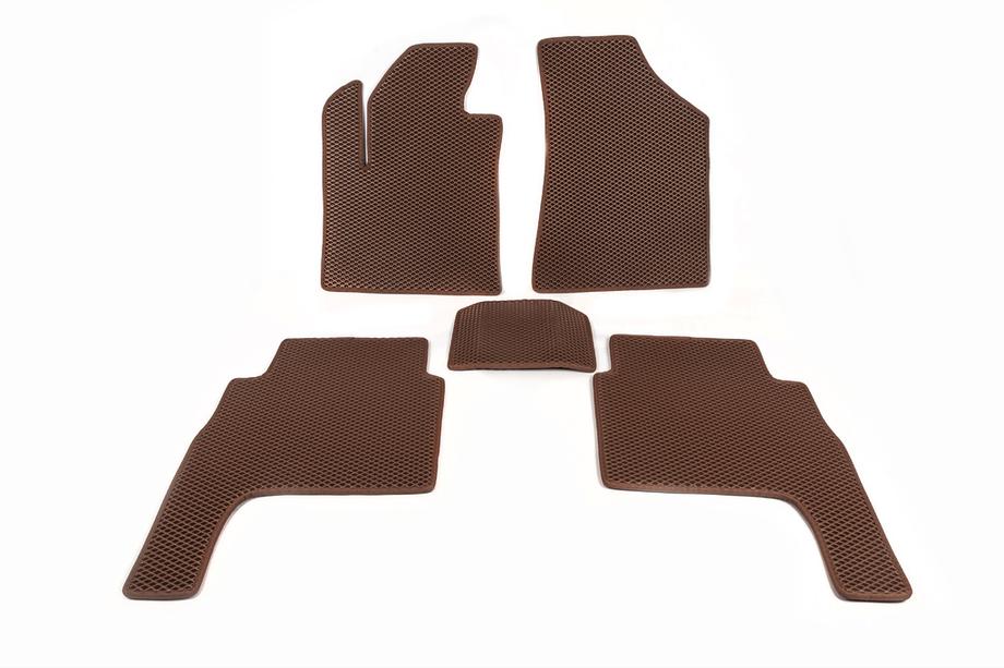 Hyundai Santa Fe 2 2006-2012 EVA Floor Mats (brick red) Image