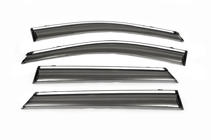 Hyundai Santa Fe 3 2012-2018 Window deflectors with chrome trim (4 pcs, BK) photo 2