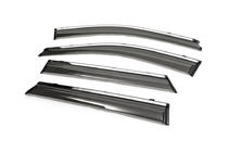 Hyundai Santa Fe 3 2012-2018 Window deflectors with chrome trim (4 pcs, BK) photo 1