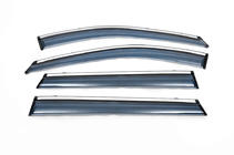 Nissan X-trail T32/Rogue 2014-2021 Window deflectors with chrome trim (4 pcs, BK) photo 2