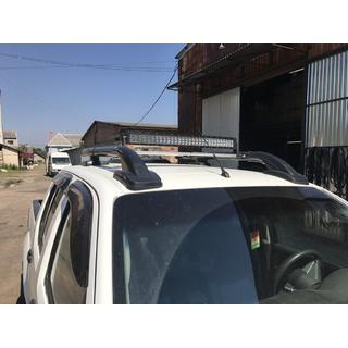 Roof rails with crossbars (2 pcs, black) Toyota Hilux 2006-2015 photo 3