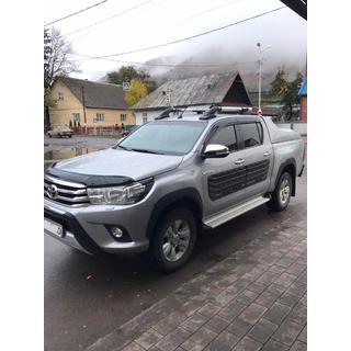 Roof rails with crossbars (2 pcs, Chrome) Toyota Hilux 2015- photo 1