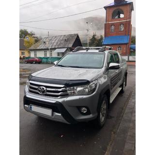 Roof rails with crossbars (2 pcs, Chrome) Toyota Hilux 2015- photo 4