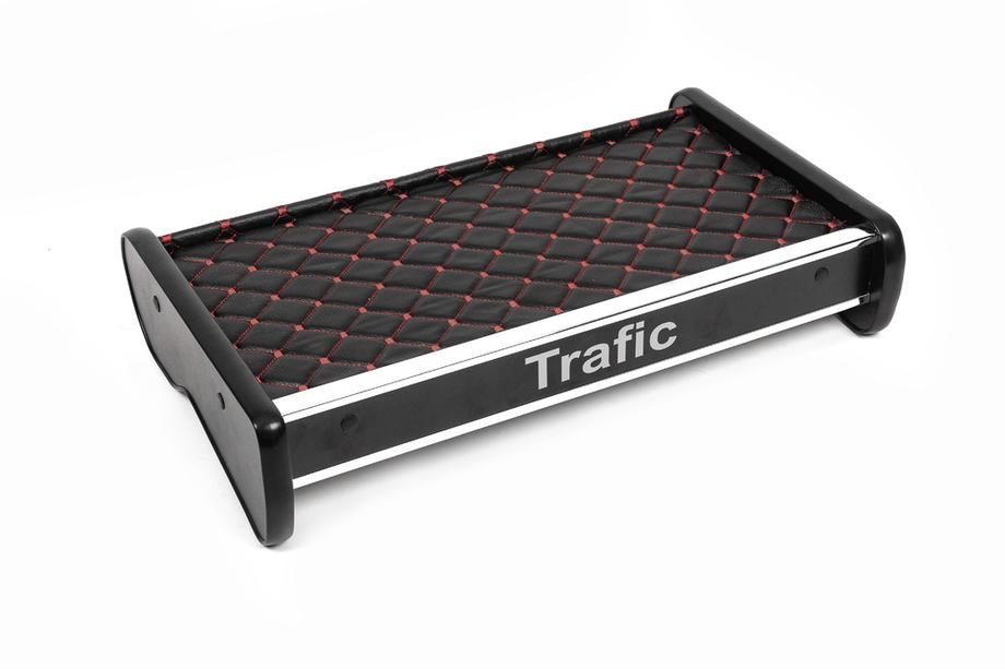 Renault Trafic 2001–2015 Dashboard Shelf (2001-2010, Black with Red Stitching) Image