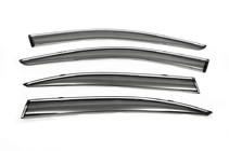 Skoda Octavia II A5 2010-2013 Chrome Window Deflectors LiftBack (4 pcs, Libao) photo 1