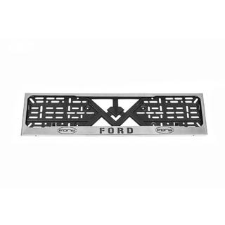 License Plate Frame Chrome Ford (1 pc, Stainless Steel)