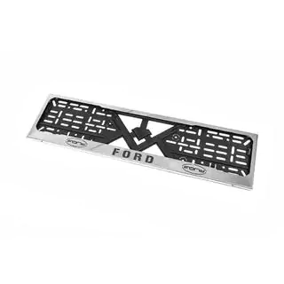 License Plate Frame Chrome Ford (1 pc, Stainless Steel) photo 2